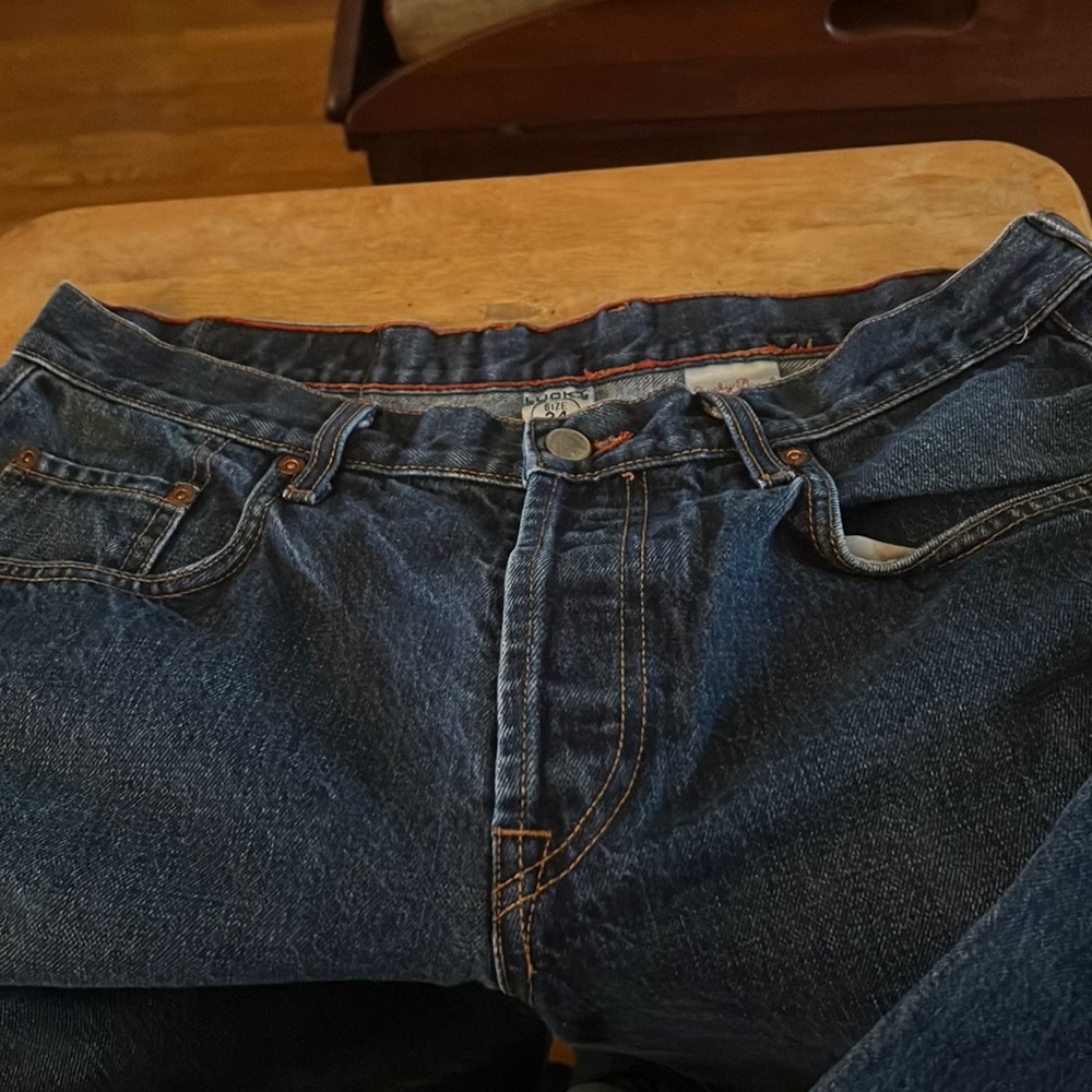 Lucky brand dungarees American classic jeans 34 X 27 button fly